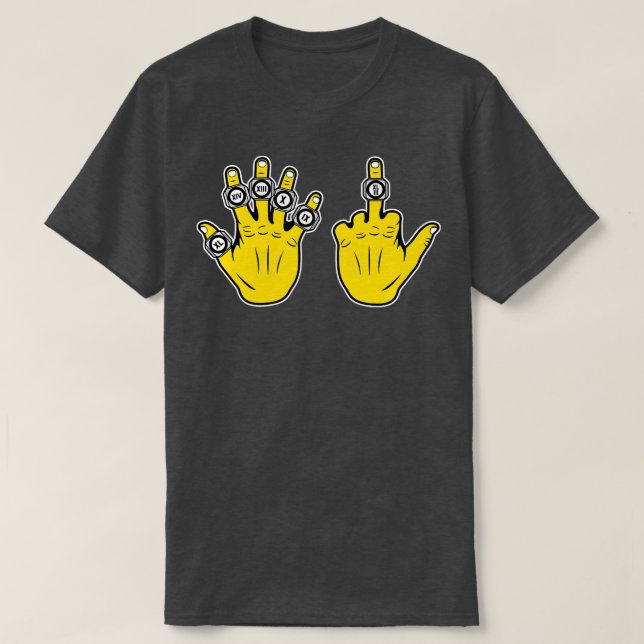 6 Rings Pitt White T-Shirt (Design Front)