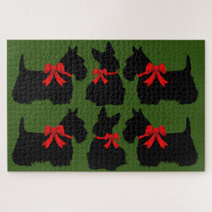 6 Scottish Terrier black silhouette /1014 piece Jigsaw Puzzle