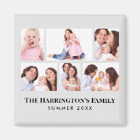 6 Sections Custom Photo Minimalist Grey Frames