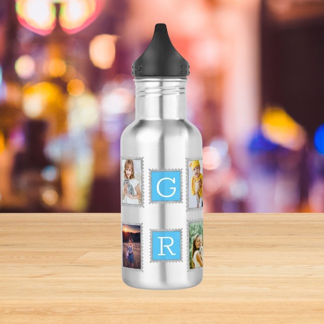 6 Six Photo Collage Cute Baby Family Love Granny 532 Ml Water Bottle (Creator Uploaded)