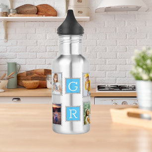 6 Six Photo Collage Cute Baby Family Love Granny 532 Ml Water Bottle