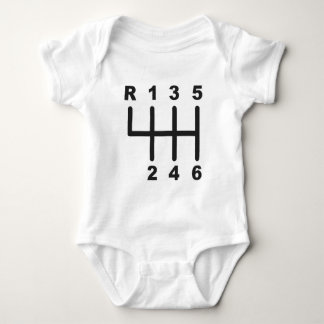 6 Speed Shift Gate Baby Bodysuit