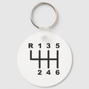 6 Speed Shift Gate Key Ring