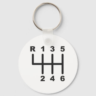6 Speed Shift Gate Key Ring