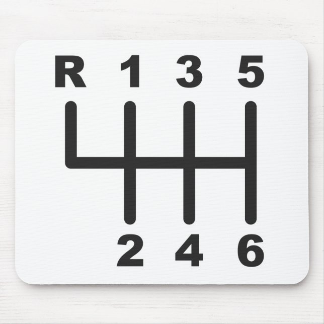 6 Speed Shift Gate Mouse Pad (Front)