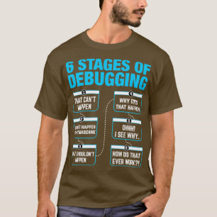 6 Stages of debugging Programming Coding T-Shirt