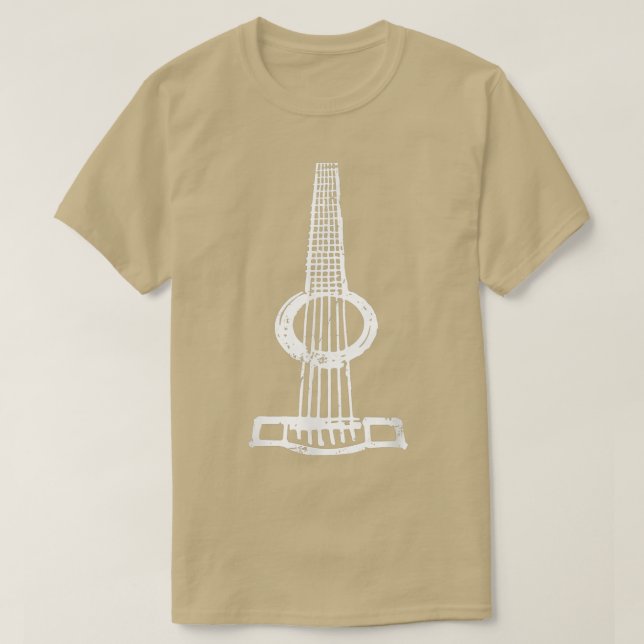 6 String Acoustic GuitarGuitar  T-Shirt (Design Front)