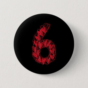 6 Sweet 67 Hand-drawn Hearts Valentine's Day Kids Cm Round Badge