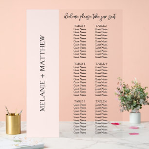6 Table   Elegant Modern Wedding Seating Chart