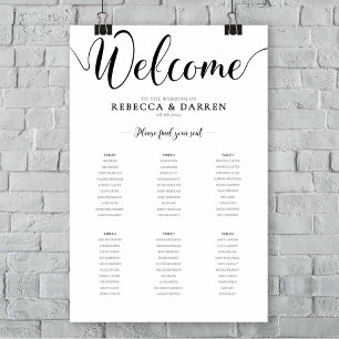 6 Table Wedding Seating Chart