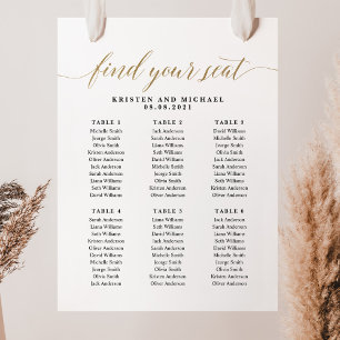 6 Tables Find Your Seat Seating Chart 