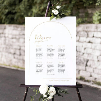 6 Tables Welcome Seating Chart