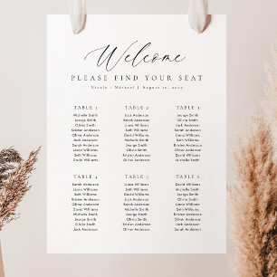 6 Tables Welcome Seating Chart