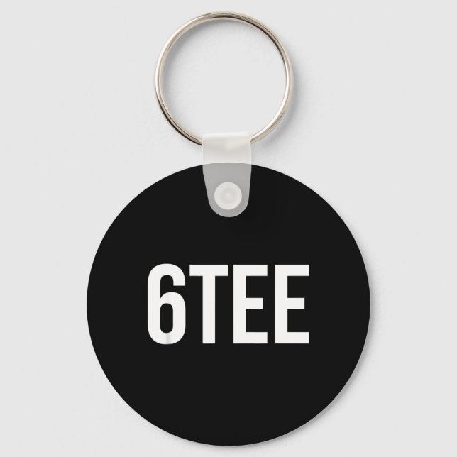 6 Tee - Funny Cool 60th Birthday Gift Key Ring (Front)