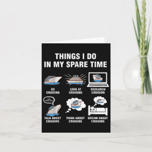 6 Things I Do In My Spare Time - Cruising Lovers  Card