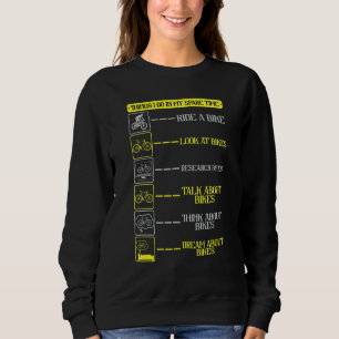 6 Things I Do In My Spare Time Mountain Bike Bikin Sweatshirt