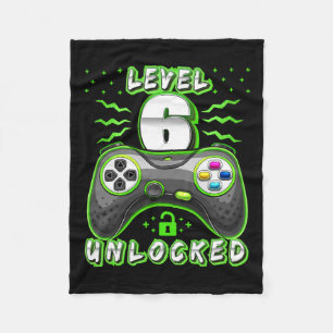 6 Unlocked Video Game 6th Birthday Gamer Boys 3  Fleece Blanket