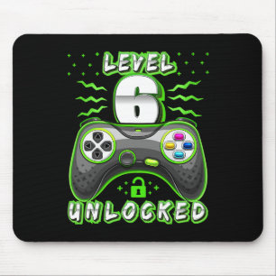 6 Unlocked Video Game 6th Birthday Gamer Boys 3  Mouse Pad