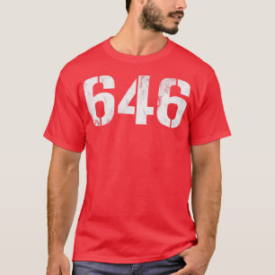 6 Vintage White Text T-Shirt