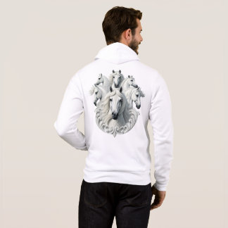 6 white horses hoodie