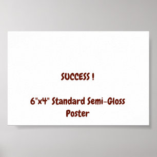 6"x4" Standard Semi-Gloss Poster