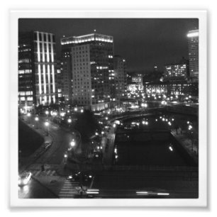 6" x 6" Instagram Print: City at Night Photo Print