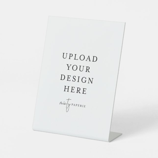 6" x 8" Plastic Pedestal Stand Sign (Front)