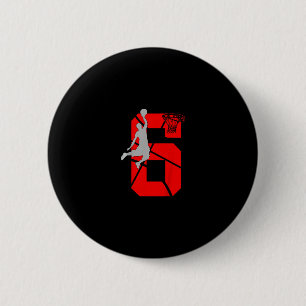 6 Year Old 6th Sketll Birthday Partytheme Boys Gir Cm Round Badge