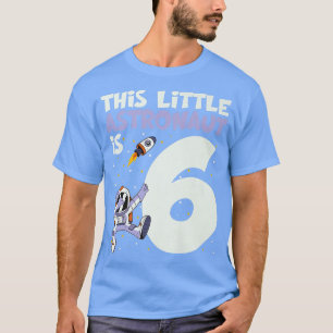 6 Year Old Astronaut Boy Space 6th Bday Dabbing As T-Shirt