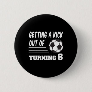 6 Year Old Birthday Soccer 6th 6yr  Cm Round Badge