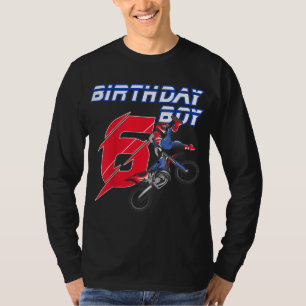 6 Year Old Dirt Bike Birthday Motocross 6th Gift T-Shirt