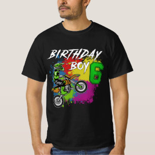 6 Year Old Dirt Bike Birthday Party  T-Shirt