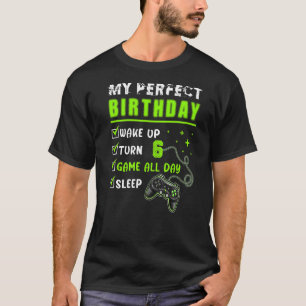 6 Year Old Gamer Video Games Gaming  6th Birthday  T-Shirt