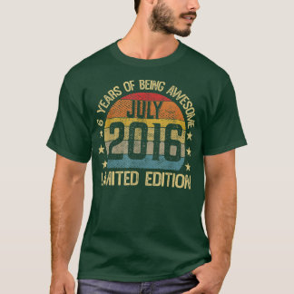 6 Year Old Gifts July 2016 Limited Edition 6th Bir T-Shirt