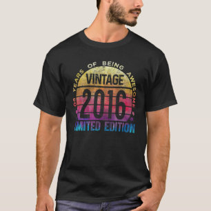 6 Year Old Gifts Vintage 2016 Limited Edition 6Th T-Shirt