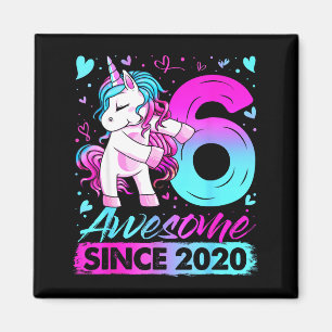 6 Year Old Unicorn For Girls 6th Birthday Girl Par Magnet