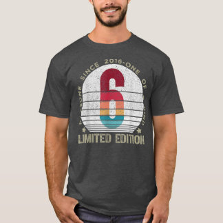 6 Year Old Vintage 2016 Retro Limited Edition 6th  T-Shirt
