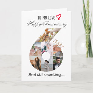 6 Year Wedding Anniversary Card