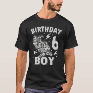 6 Years Old Birthday Astronaut Boy 6th Matching Bi T-Shirt