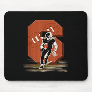 6 Years Old Boy Football Player 6th Football Mouse Pad