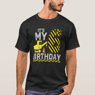 6 Years Old Boy It's My 6th Birthday Construction  T-Shirt