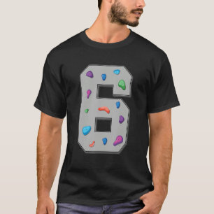 6 Years Old Climber Birthday Bouldering Climbing R T-Shirt