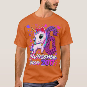 6 Years Old Cute Unicorn Gifts 6th Birthday Kids G T-Shirt