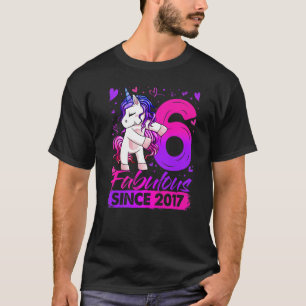 6 Years Old Flossing Unicorn 6th Birthday Girl Par T-Shirt