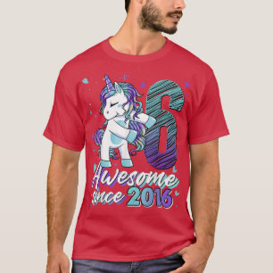 6 Years Old Gifts Unicorn Flossing 6th Birthday Gi T-Shirt