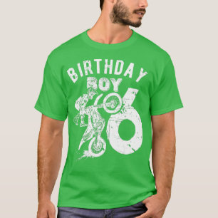 6 years old kid Birthday boy Dirt bike Motorcycle T-Shirt