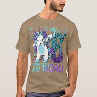 6 Years Old Unicorn Dabbing 6th Birthday Girl Unic T-Shirt