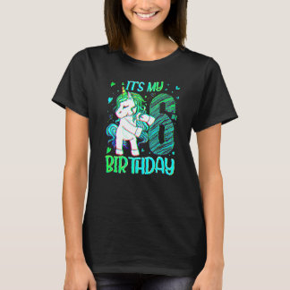 6 Years Old Unicorn Flossing 6th Birthday Girl Uni T-Shirt