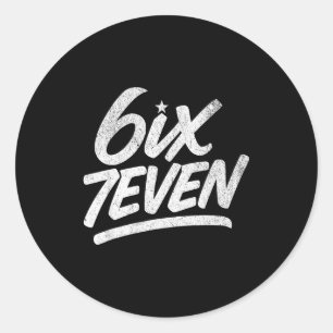 6ix7even 67 Six Seven 6 7 Boys Girls Teens Kids Te Classic Round Sticker