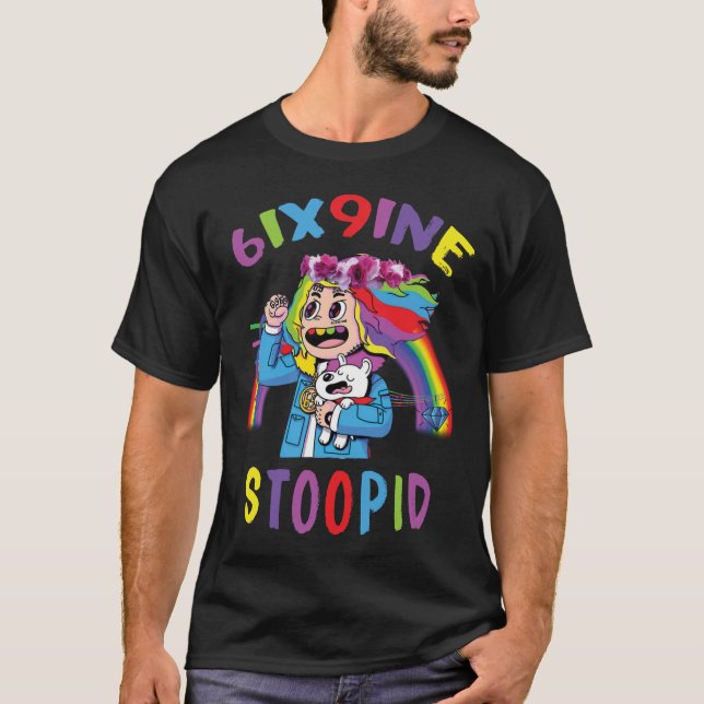 6ix9ine-Cartoon Art T-Shirt (Front)